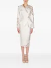 Araftu Cut-out One-button Suit In White