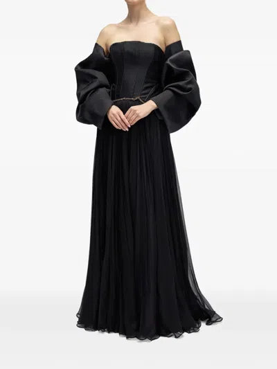 Araftu Embellished Gown In Black
