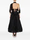 Araftu Lace-detail Panelled Midi Dress In Black
