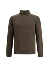 Aragona Braided-knit Turtleneck Sweater In Brown