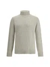 Aragona Braided-knit Turtleneck Sweater In Gray