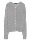 Aragona Button-front Cashmere Cardigan In Gray