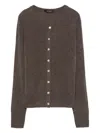 Aragona Button-front Cashmere Cardigan In Brown