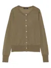 Aragona Buttoned Cardigan In Green