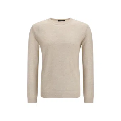 Aragona Cashmere Beige Cashmere Men's Sweater In Sand
