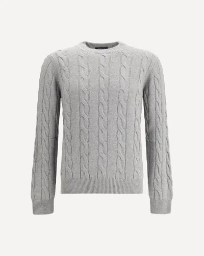 ARAGONA CASHMERE BRAIDED-EFFECT CREWNECK SWEATER