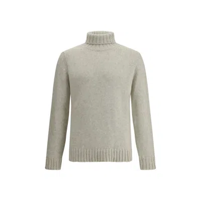 ARAGONA CASHMERE BRAIDED-KNIT TURTLENECK MEN'S SWEATER