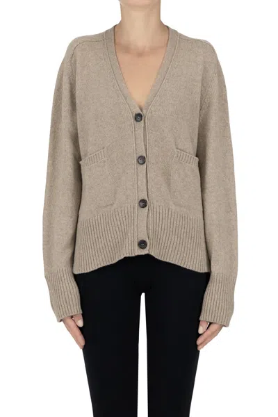 Aragona Cashmere Cardigan In Dove-grey