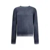 Aragona Cashmere Cashmere Crewneck With Gradient Effect In Blue
