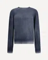 Aragona Cashmere Cashmere Crewneck With Gradient Effect In Blue