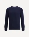 Aragona Cashmere Crewneck Wool Sweater In Blue