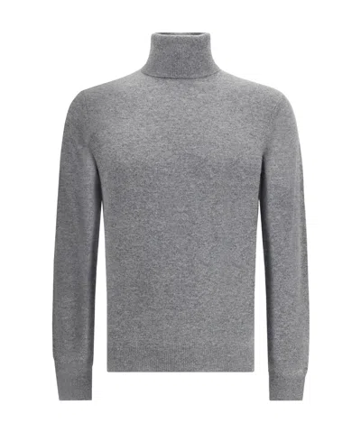 Aragona Cashmere Regular Fit Turtleneck Knitwear In Gray