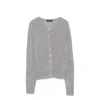 Aragona Button-front Cashmere Cardigan In Gray