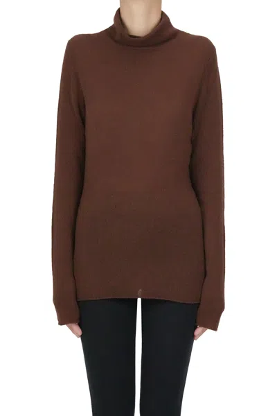 Aragona Cashmere Turtleneck Pullover In Brown