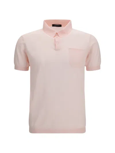 Aragona Chest-pocket Short-sleeve Polo Shirt In Pink