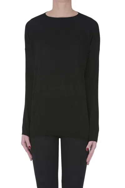 Aragona Cotton Pullover In Black