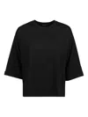Aragona Crew-neck Cotton T-shirt In Black
