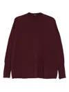 Aragona Crew-neck Fine-knit Jumper In Red