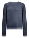 Aragona Cashmere Crewneck With Gradient Effect In Blue