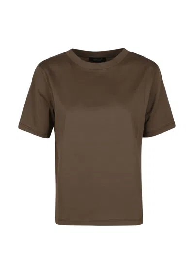 Aragona Crew-neck T-shirt In Brown