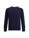 Aragona Crewneck Wool Sweater In Blue