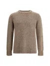 Aragona Crewneck Wool Sweater In Brown
