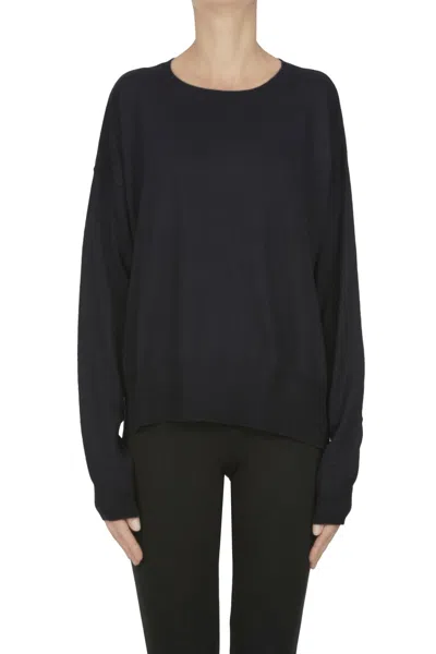 Aragona Cropped Boxy Pullover In Multi