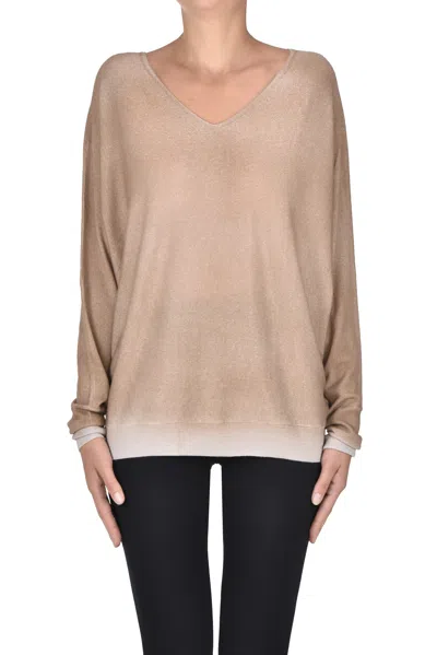 Aragona Gradient Effect Pullover In Neutral