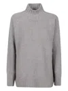 Aragona High-neck Cashmere Sweater In Gray