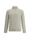 Aragona Braided-knit Turtleneck Sweater In Gray