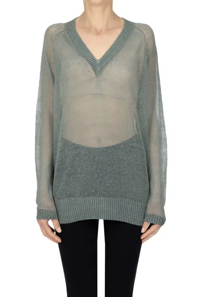 Aragona Linen Pullover In Green
