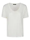 Aragona Linen Scoop-neck T-shirt In White