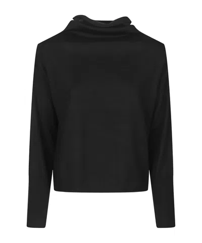 Aragona Long Sleeve Turtleneck Sweater In Black
