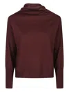 Aragona Long-sleeves Sweater In Burgundy