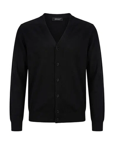 Aragona Man Cardigan Black Size 42 Cashmere, Silk