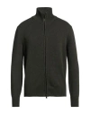Aragona Man Cardigan Dark Green Size 42 Cashmere