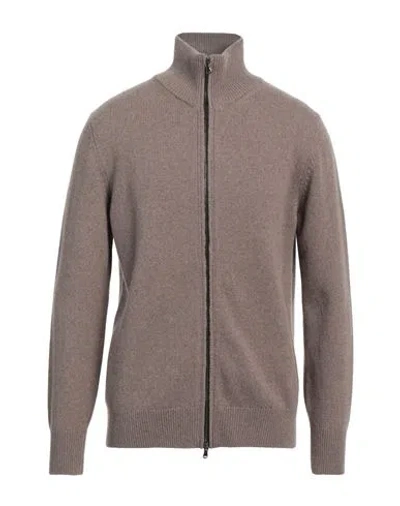 Aragona Man Cardigan Khaki Size 46 Cashmere In Beige