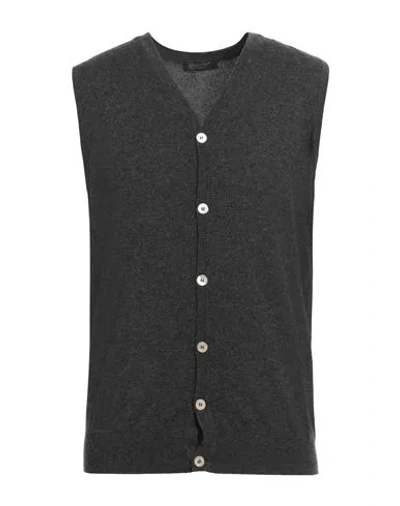 Aragona Man Cardigan Lead Size 46 Cashmere In Grey
