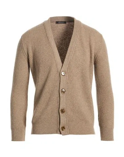 Aragona Man Cardigan Light Brown Size 40 Cashmere In Gold