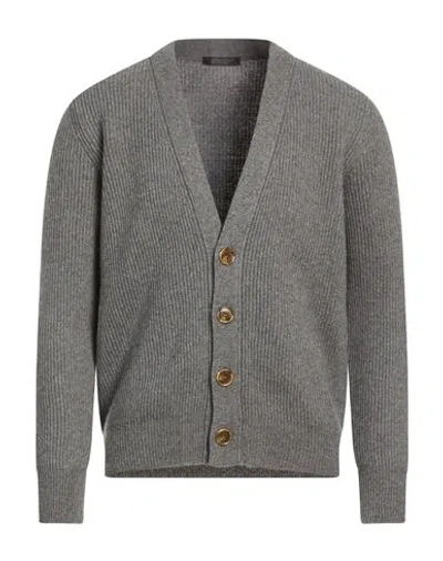 Aragona Man Cardigan Light Grey Size 44 Cashmere In Gray
