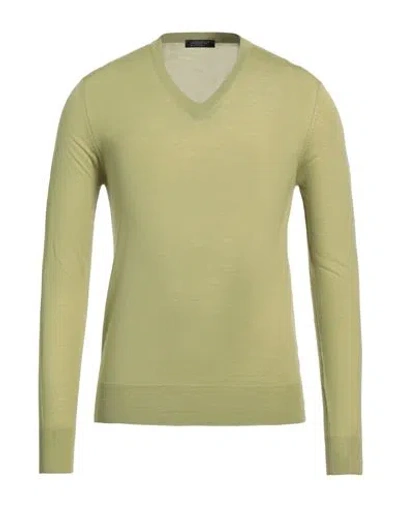 Aragona Man Cardigan Lime Green Size 40 Merino Wool
