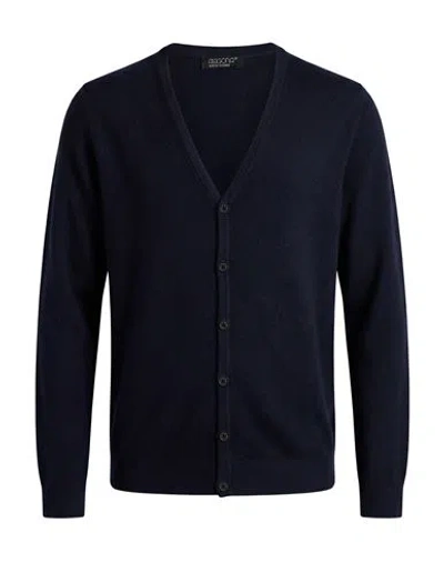 Aragona Man Cardigan Midnight Blue Size 40 Cashmere