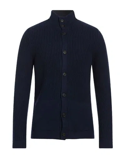 Aragona Man Cardigan Midnight Blue Size 44 Wool, Cashmere
