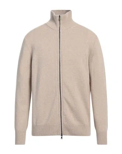 Aragona Man Cardigan Sand Size 44 Cashmere In Beige