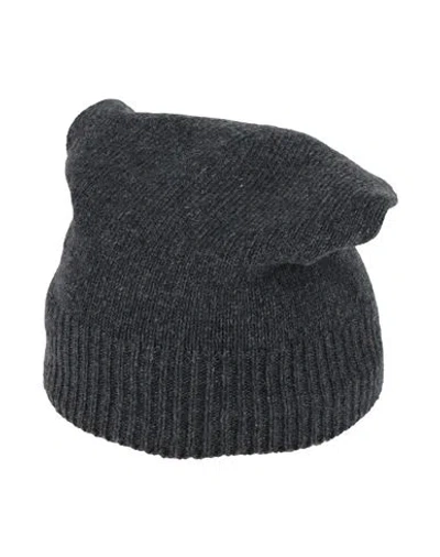 Aragona Man Hat Charcoal Size Onesize Cashmere In Gray
