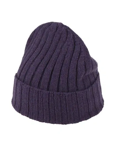 Aragona Man Hat Dark Purple Size Onesize Cashmere