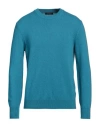 Aragona Man Sweater Azure Size 42 Cashmere In Blue