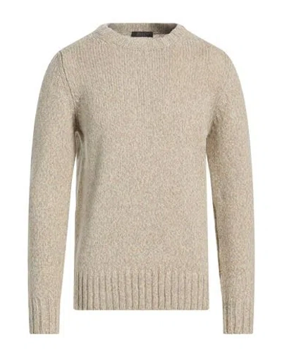 Aragona Man Sweater Beige Size 38 Baby Alpaca Wool, Merino Wool In Multi