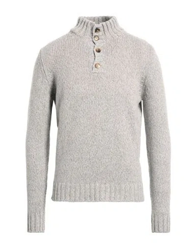 Aragona Man Sweater Beige Size 44 Baby Alpaca Wool, Merino Wool In Gray