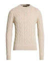 Aragona Man Sweater Beige Size 46 Cashmere In Neutral